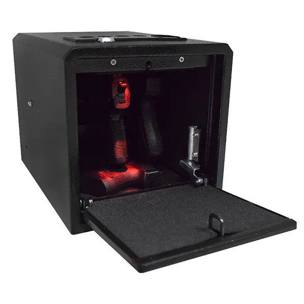 Stealth Biometric Handgun Hanger Safe Quick-Access Security Box