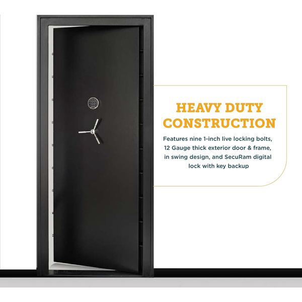 SnapSafe® 75415 36-Inch In-Swing Vault Door – Black