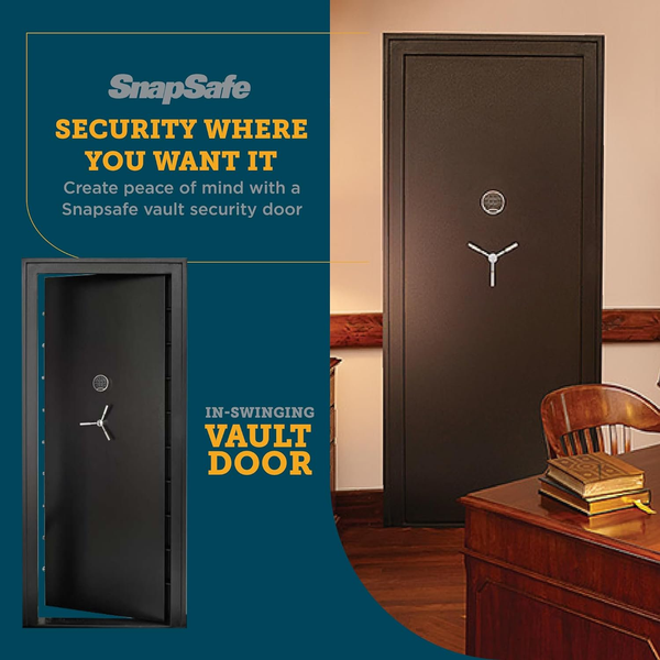 SnapSafe® 75415 36-Inch In-Swing Vault Door – Black