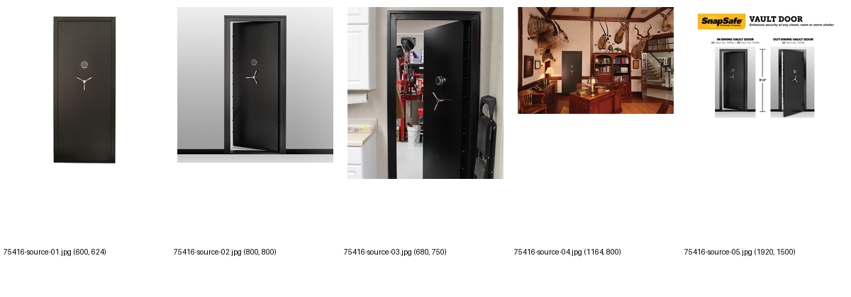 SnapSafe® 75416 32-Inch In-Swing Vault Door – Black