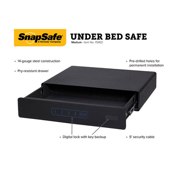 thumbnail interactive-video image 1 of HORNADY SNAPSAFE UNDER BED SAFE LARGE DROP SHIP ONLY 1 of 13